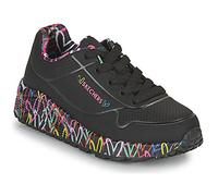 Skechers Girl's Uno Lite Lovely Luv Sneaker, Black Synthetic/Multi Trim, 5.5 UK