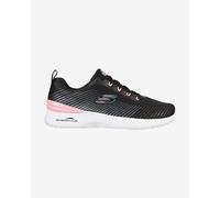 Skechers Women's Skech-AIR Dynamight Sneaker, Black Mesh/Pink Trim, 4.5 UK