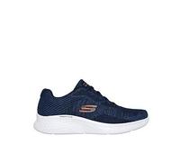 Skechers Men's Skech-lite Pro Faregrove Trainers, Navy Circular Knit/Synthetic/Orange Trim, 8 UK