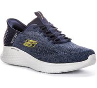Skechers Men's Skech-lite Pro Trainers, Navy Mesh Yellow Trim, 11 UK