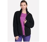Skechers Women's Skech-Sherpa Jacket in Black, Size Medium | Polyester
