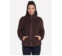 Skechers Women's Skech-Sherpa Jacket in Coffee, Size Small | Polyester
