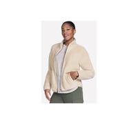 Skechers Women's Skech-Sherpa Jacket in Natural/Tan, Size Medium | Polyester