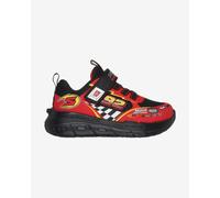 Skechers Trainers Skech Tracks Strap Comfy Black/Red Synthetic-Textile Boys UK 6 (EU 23)