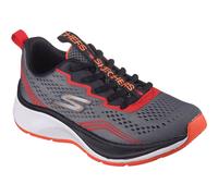 Skechers Boys Trainers, Charcoal Textile/Red & Orange Trim, 13.5 UK