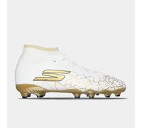Skechers SKX 01 Junior Firm Ground High Football Boots 4 White/Gold