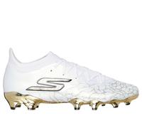 Skechers SKX_ 1.5 Elite FG Shoes in White/Black/Gold, Size 7.5 | Synthetic/Textile, Hyper Burst