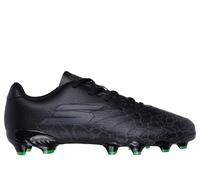 Skechers SKX_ 1.5 Jr Youth FG Shoes in Black/Silver, Size 13.5 | Synthetic/Textile