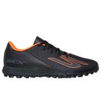 Skechers SKX_2 Academy TF Shoes in Black/Orange, Size 7.5 | Synthetic