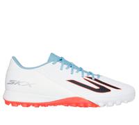 Skechers SKX_2 Academy TF Shoes in White/Turquoise, Size 9 | Synthetic