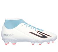 Skechers SKX_2 High Academy FG Shoes in White/Turquoise, Size 10 | Synthetic/Textile