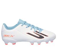 Skechers SKX_2 Jr Youth MG Sneaker in White/Turquoise, Size 3 | Synthetic/Textile
