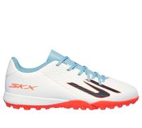 Skechers SKX_2 Jr Youth TF Sneaker in White/Turquoise, Size 3 | Synthetic/Textile