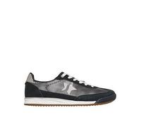 Skechers Women's Skx 92 Perfectly Shimmered Trainers, Black Suede/Silver Trim, 7 UK