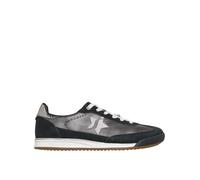 Skechers Women's Skx 92 Perfectly Shimmered Trainers, Black Suede/Silver Trim, 8 UK