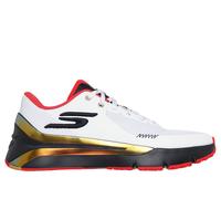 Skechers SKX Full-Court Press Sneaker in White/Black/Red, Size 9.5 | Synthetic/Textile/Metal, Vegan