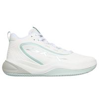Skechers SKX League Sneaker in White/Light Blue, Size 9.5 | Leather/Synthetic/Textile