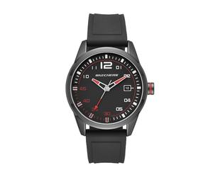 Skechers Slauson Men's Black Dial Black Silicone Strap Watch