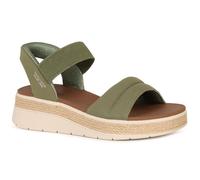 Skechers Women's BOBS SUN RAY Slip-Ins Padded Vamp Quarter Strap Sandal Olive | Size: 4 Skechers Olive 4