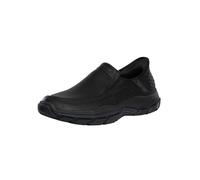 Skechers Slip Ins Respected Elgin BBK Black Mens Slip-on Shoes 204810 in a Plain Leather in Size 9.5
