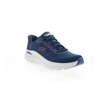 Skechers Men's Arch Fit 2.0 Lestur Sneaker, Navy Mesh/Synthetic/Red Trim, 9.5 UK