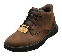 (Brown, 10 (Adults')) Skechers Arch Fit Garza Ridley Leather Men's Cocoa Ankle Boots