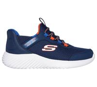 Skechers Boy's Slip-ins: Bounder - Brisk-Burst Sneaker in Navy Blue/Blue, Size 5 | Synthetic/Textile, Machine Washable