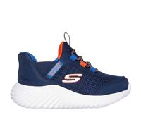 Skechers Slip-ins: Bounder - Brisk-Burst Sneaker in Navy Blue/Blue, Size 8 | Synthetic/Textile, Machine Washable