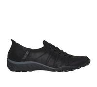 Skechers Women's Breathe-Easy Home-Body Sneaker, Black Microleather/Knit, 6 UK