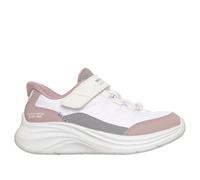 Skechers Slip-ins: Comfy Sprints - Cosy Fit Sneaker in White/Lavender, Size 4 | Textile/Synthetic, Machine Washable