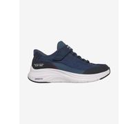 Skechers Boy's Contour Foam Cozy Fit Trainers, Navy Textile Navy Synthetic Red Trim, 1.5 UK Child
