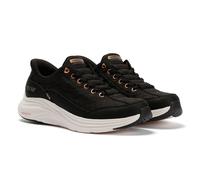 Skechers Women's Sneaker Contour Foam Golden Hour - Black Mesh/Leather, Rose Gold Trim, UK 3