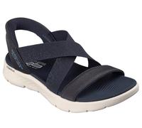 Skechers Go Walk Flex Glimmer Up Slip-Ins Sandals Midnight Blue White Women - 37