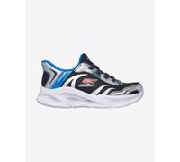 Skechers Slip-ins Meteor-Lights - Brisk-Beams Shoes Black White Blue Boy - 33