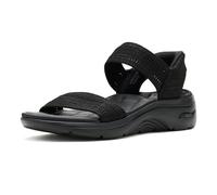 Skechers Slip-Ins Shiny Yarn Knit Quarter Strap Sandal with Quilted Footbed