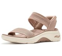 Skechers Slip-Ins Shiny Yarn Knit Quarter Strap Sandal with Quilted Footbed