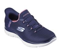 Skechers Slip Ins Summits Diamond Dream Womens Wide Fit Slip Ins Trainers Blue