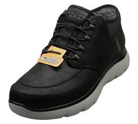 Skechers Men's Hands-Free Slip-ins Summits Sneaker, Black Suede/Charcoal Trim, 11 UK