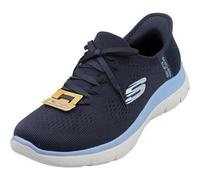 Skechers Women's Summits New Daily Slip-in Trainers, Navy Knit/Blue Trim, 8 UK