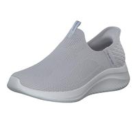 Skechers Flex 3.0-Easy WIN Womens Textile Slip-On Light Grey Casual Trainers