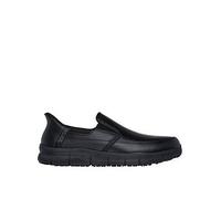 Skechers Men's Slip-ins Work: Nampa - Broxtin Sneaker in Black, Size 9 | Leather/Synthetic/Textile
