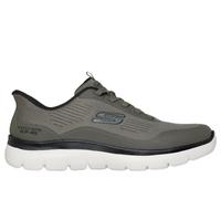 Skechers Slip-On Shoe for Men - Summits Leyter Slip-ins in Olive/Black, 14