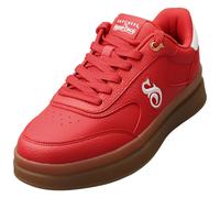Skechers Men's Courtside Cali Dudez Trainers, Red Duraleather/White Trim, 10 UK