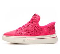 Skechers Women's Snoop One Rhine-Stoned Sneaker, Pink Rhinestone Canvas, 3 UK