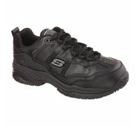 Skechers Men's Industrial Shoe Soft Stride Grinnel M, Black Leather/Black Mesh, UK 7