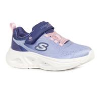 Skechers Girls S-Lights: Sola Glow 2.0 - Dazzle Steps Sneaker in Navy Blue/Pink, Size 11.5 | Textile/Synthetic