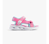 Skechers SOLA GLOW SANDAL Girls Casual Touch Fasten -Hot Pink/Aqua