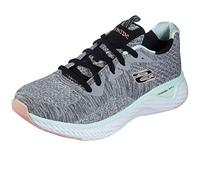 Skechers SOLAR FUSE-BRISK ESCAPE, Women's Low-Top Trainers, Grey (Gray Knit Mesh/Black, Pink & Mint Trim Gymt), 6 UK (39 EU)