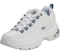 Skechers Sport Women's Premium Sneaker, White/Blue, 3.5 UK Wide