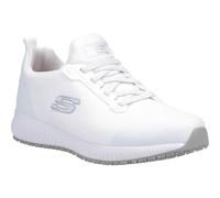 Skechers Squad Mens Slip Resistant Myton Work Shoes White Size 9